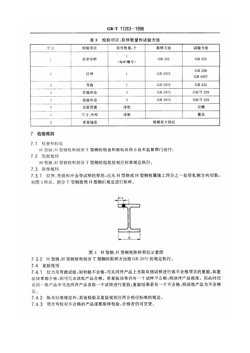 熱軋H型鋼和部分T型鋼 國(guó)標(biāo) GBT 11263-19980013
